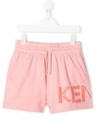 Kenzo Kids Teen Logo Print Shorts - Pink