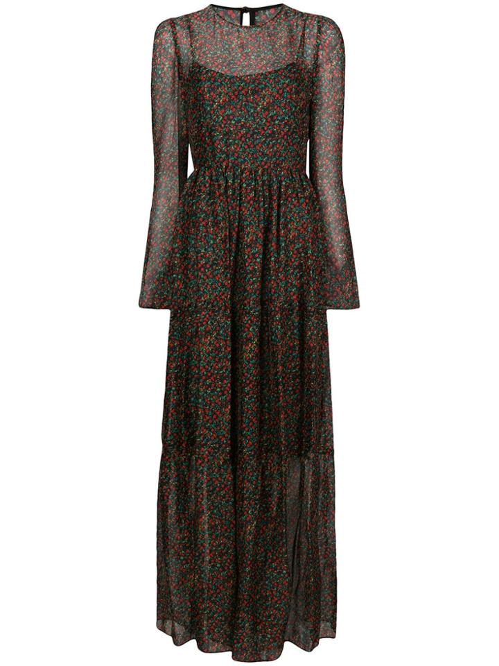 Philosophy Di Lorenzo Serafini Floral Empire Maxi Dress - Black