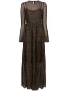 Philosophy Di Lorenzo Serafini Floral Empire Maxi Dress - Black