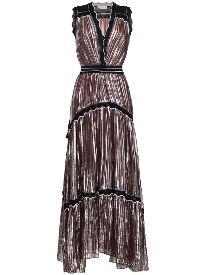 Peter Pilotto Sleeveless Dress With Pleats - Metallic