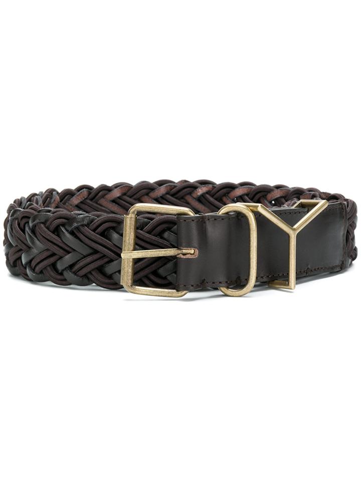 Y / Project Y Interwoven Belt - Brown