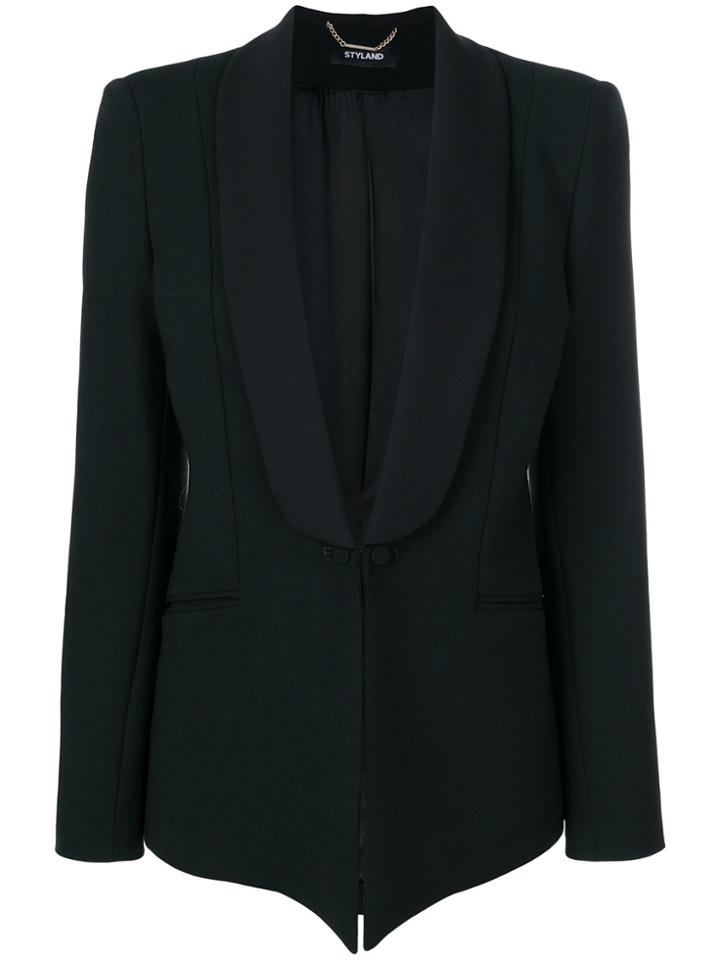 Styland Button Blazer - Black