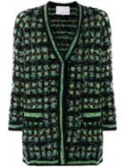20:52 Checked Cardigan - Black