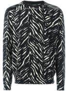 Tom Rebl 'zebra' Slim-fit Sweatshirt, Men's, Size: Large, Black, Acrylic/cotton/polyamide/spandex/elastane