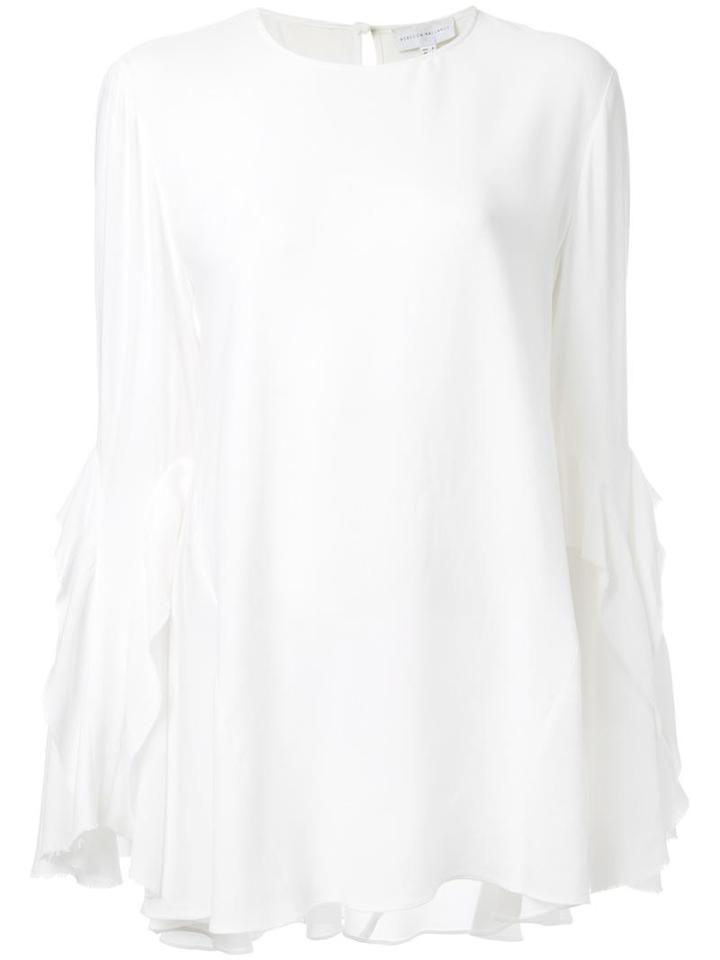 Rebecca Vallance Frill Sleeve Top, Women's, Size: 14, White, Rayon