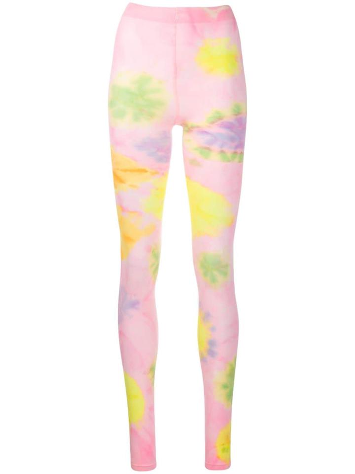 Collina Strada Tie-dye Print Leggings - Pink