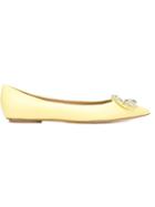 Casadei Jewel Embellished Ballerinas, Women's, Size: 36, Yellow/orange, Leather