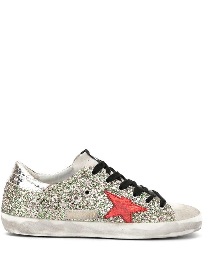 Golden Goose Glitter Superstar Low-top Sneakers - Metallic