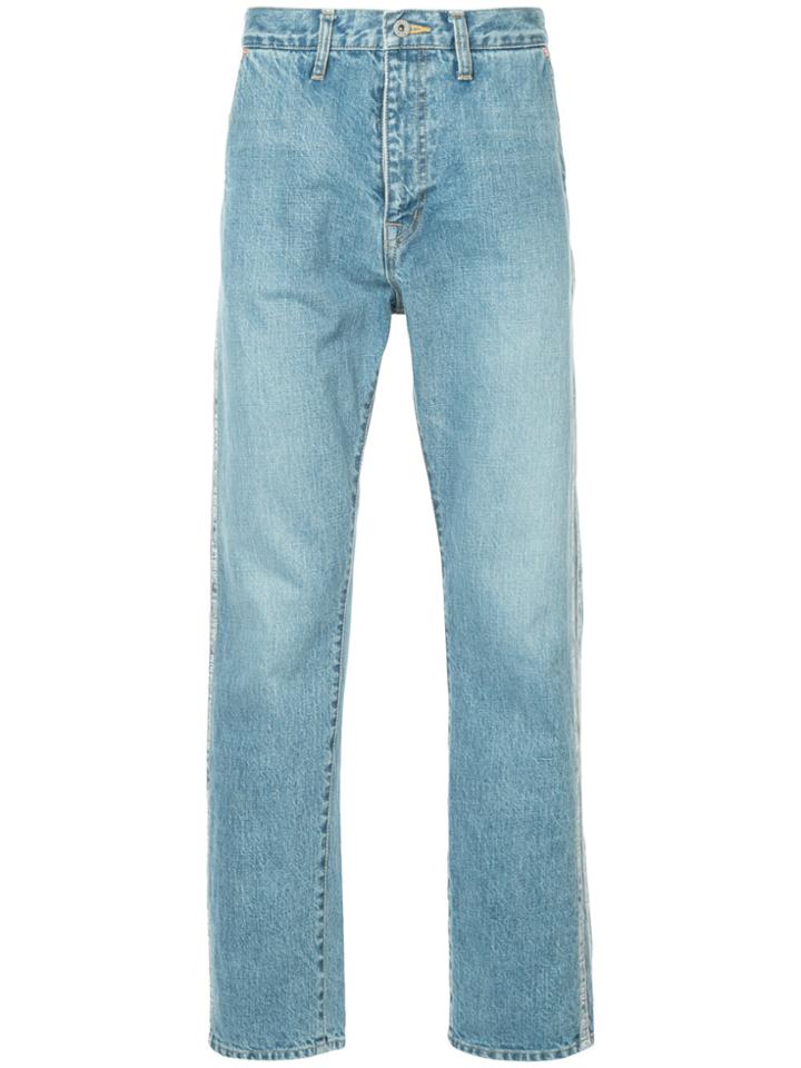Doublet Side Panel Straight Leg Jeans - Blue