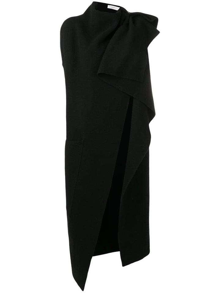 Victoria Beckham Ruffle Detail Gilet - Black