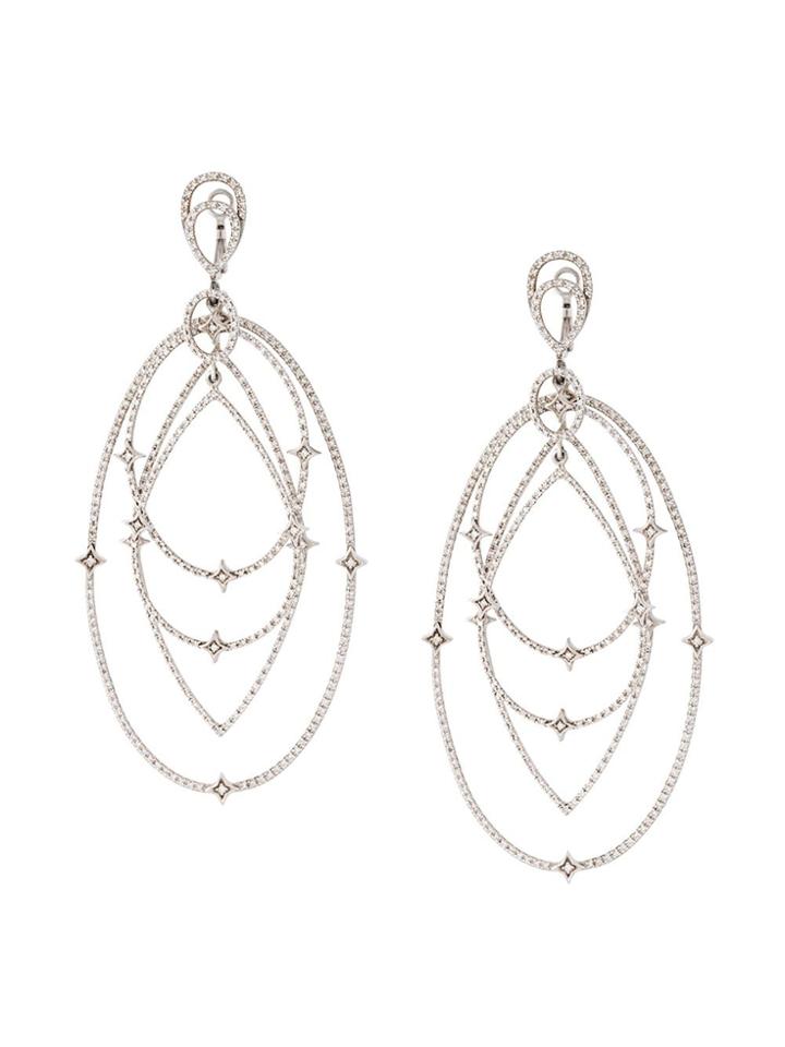 Loree Rodkin Spherical Star Drop Diamond Earrings - Metallic