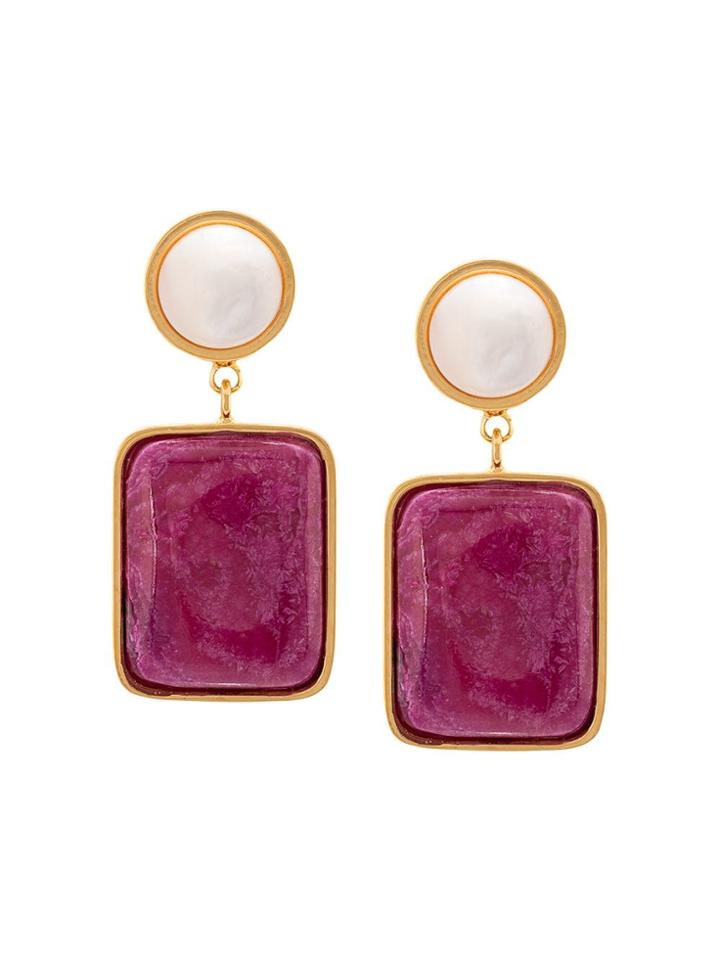 Lizzie Fortunato Jewels Pearl Post Earrings - Pink