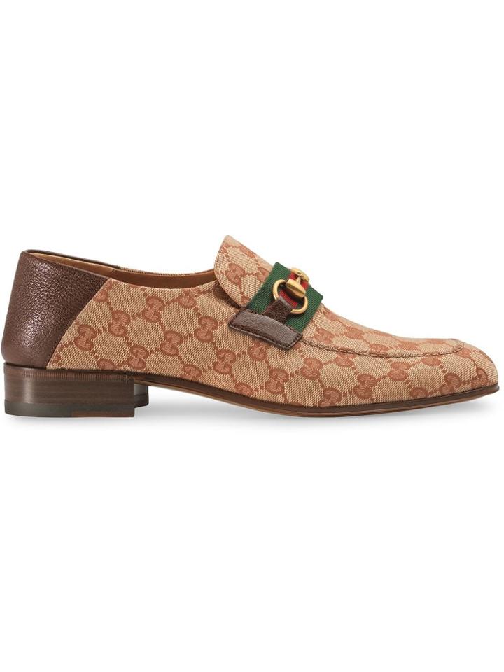 Gucci Gg Hose Bit Loafers - Neutrals