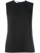 Ralph Lauren Inverted Pleat Tank Top, Women's, Size: 10, Black, Silk/polyurethane
