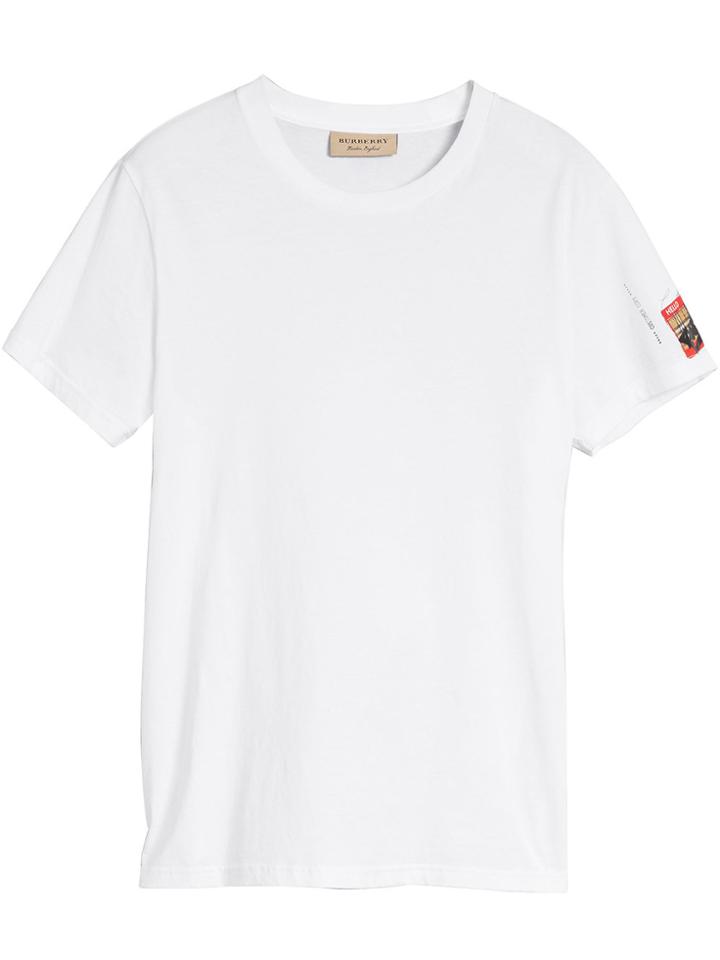 Burberry Graffitied Ticket Print T-shirt - White
