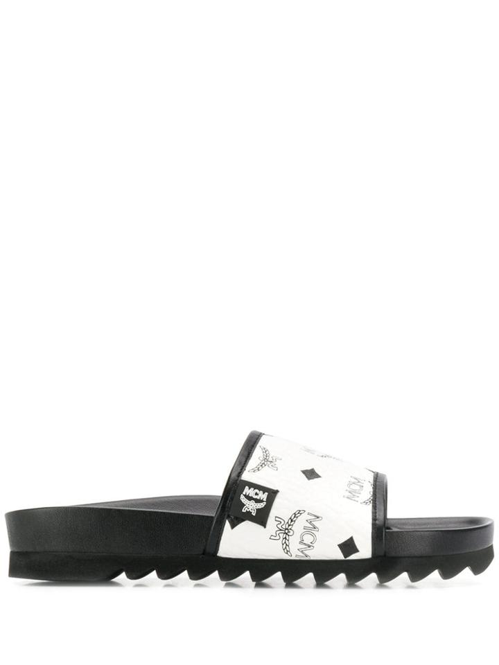 Mcm Logo Print Slides - White