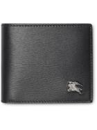 Burberry Ekd London Leather Bifold Wallet With Id Card Case - Black