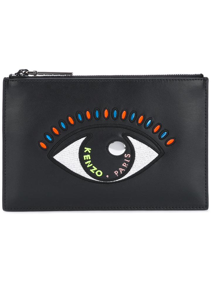Kenzo - Eye Clutch - Women - Cotton/leather/nylon/polyurethane - One Size, Women's, Black, Cotton/leather/nylon/polyurethane