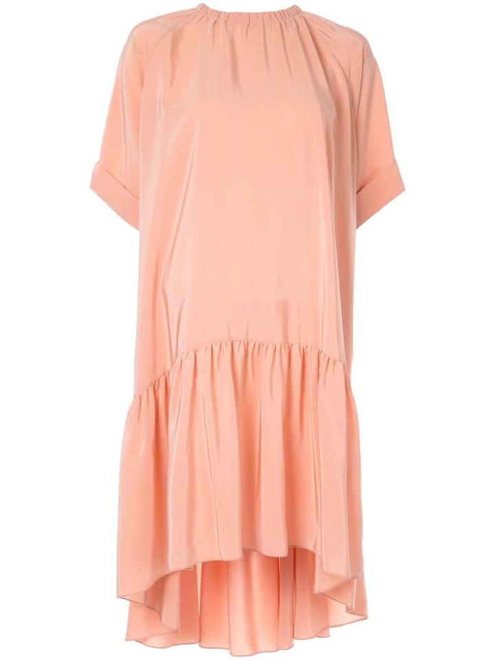 Rochas Ruffled Hem Midi Dress - Pink