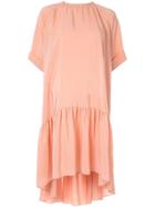 Rochas Ruffled Hem Midi Dress - Pink