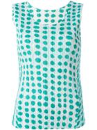 Pleats Please By Issey Miyake Printed Pleated Tank - White