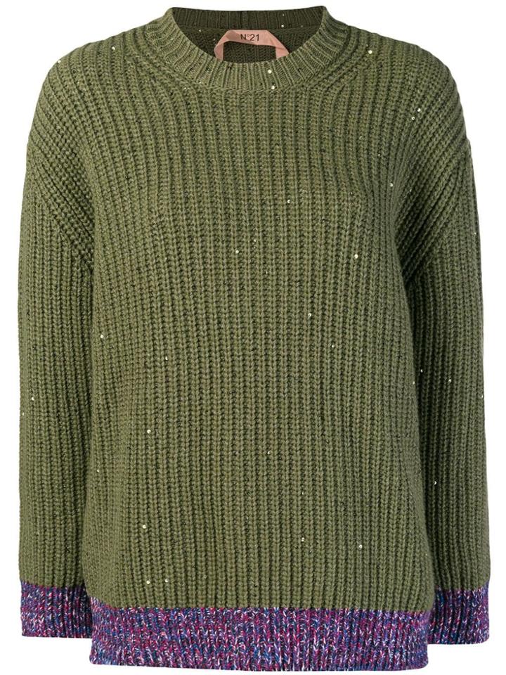 Nº21 Chunky Knit Jumper - Green