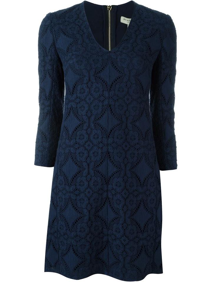 Burberry London English Lace Panel Shift Dress
