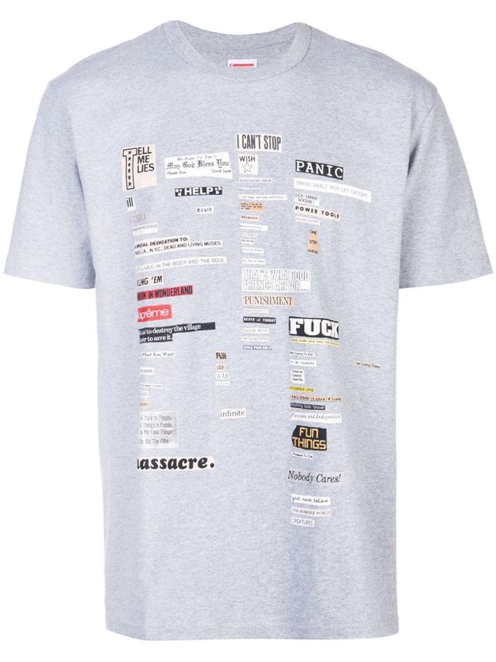 Supreme Cutouts T-shirt - Grey