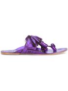 Figue Fringed Sandals - Pink & Purple