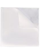 Plain Pocket Square - Men - Silk - One Size, White, Silk, Boss Hugo Boss
