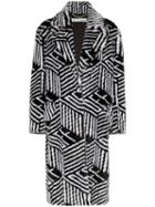 Off-white Faux-fur Coat - Black