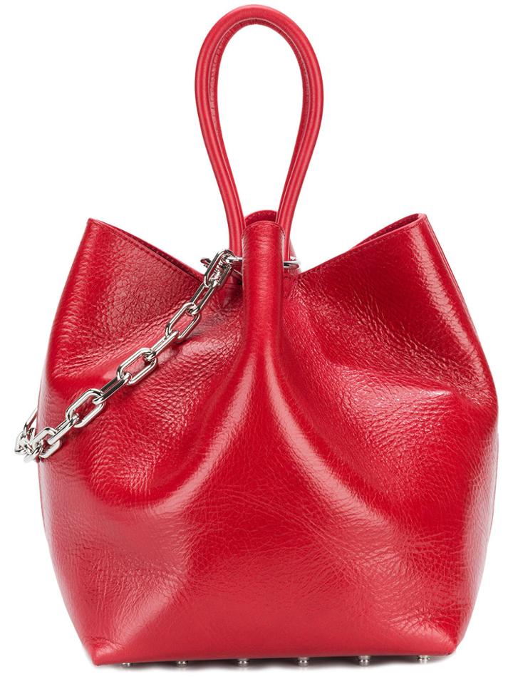 Alexander Wang Roxy Bucket Tote Bag - Red