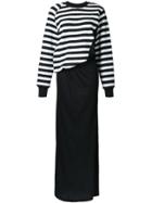 A.f.vandevorst Striped Maxi Dress - Black