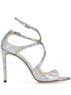 Jimmy Choo Lang 100mm Strappy Sandals - Grey