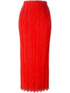 Issey Miyake Vintage Pleated Skirt, Women's, Size: Large, Red
