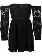For Love And Lemons Strapless Flared Dress, Women's, Size: Medium, Black, Nylon/polyester/spandex/elastane