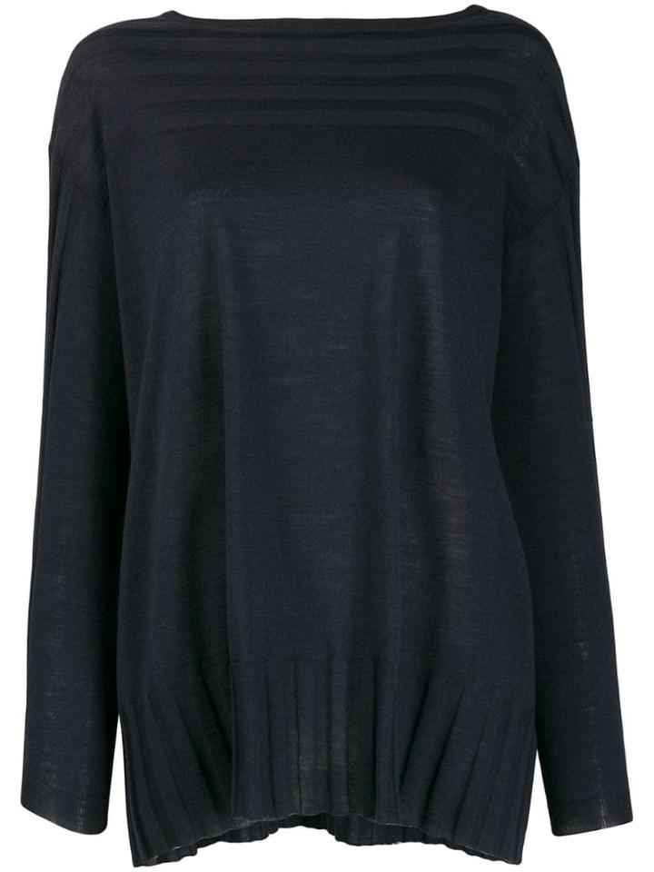 Antonio Marras Ribbed-trim Knit Sweater - Blue