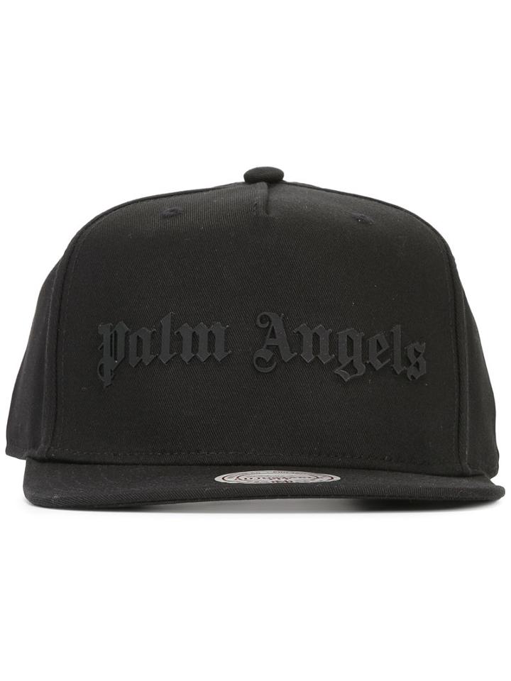 Palm Angels Embroidered Logo Cap, Men's, Black, Cotton