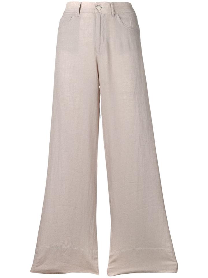 Emporio Armani Plain Palazzo Pants - Grey