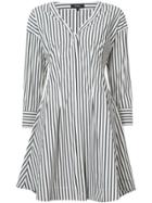 Theory Striped Shirt Dress - White