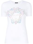 Versace Stud Embellished Medusa T-shirt - White