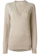 Givenchy Distressed V-neck Sweater