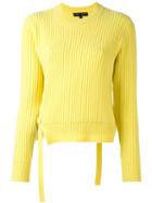 Proenza Schouler Lace-up Detail Jumper, Women's, Size: Small, Yellow/orange, Spandex/elastane/cashmere/wool