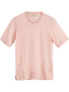 Burberry Short-sleeve Cashmere Sweater - Pink & Purple