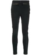 Hermès Vintage 1990's Geometric Panelled Leggings - Black