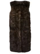 Liska 'malvai' Sleeveless Fur Coat, Women's, Size: Medium, Brown, Cashmere/sable