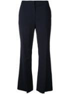 Goen.j - Kick Flare Tailored Trousers - Women - Polyester/polyurethane/wool - L, Black, Polyester/polyurethane/wool