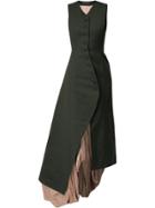 Y / Project Asymmetric Button-up Dress - Black