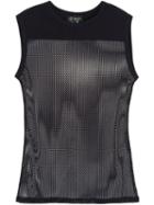 Versace Net Effect Tank Top, Men's, Size: 6, Black, Cotton/spandex/elastane