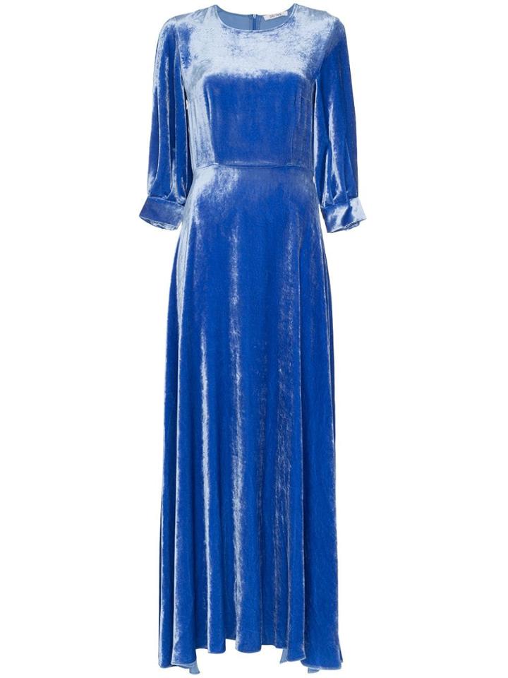 Deitas Velvet Maxi Dress - Blue
